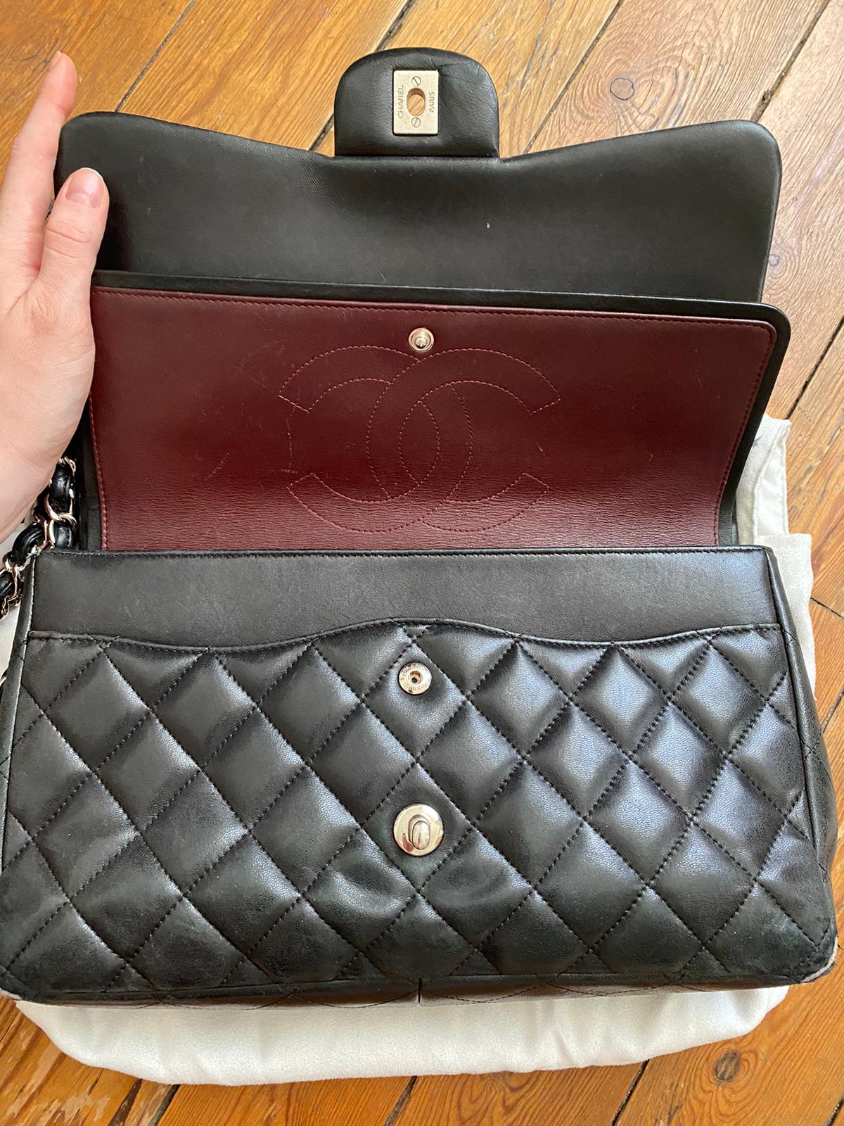 Chanel Cuir Noir Jumbo