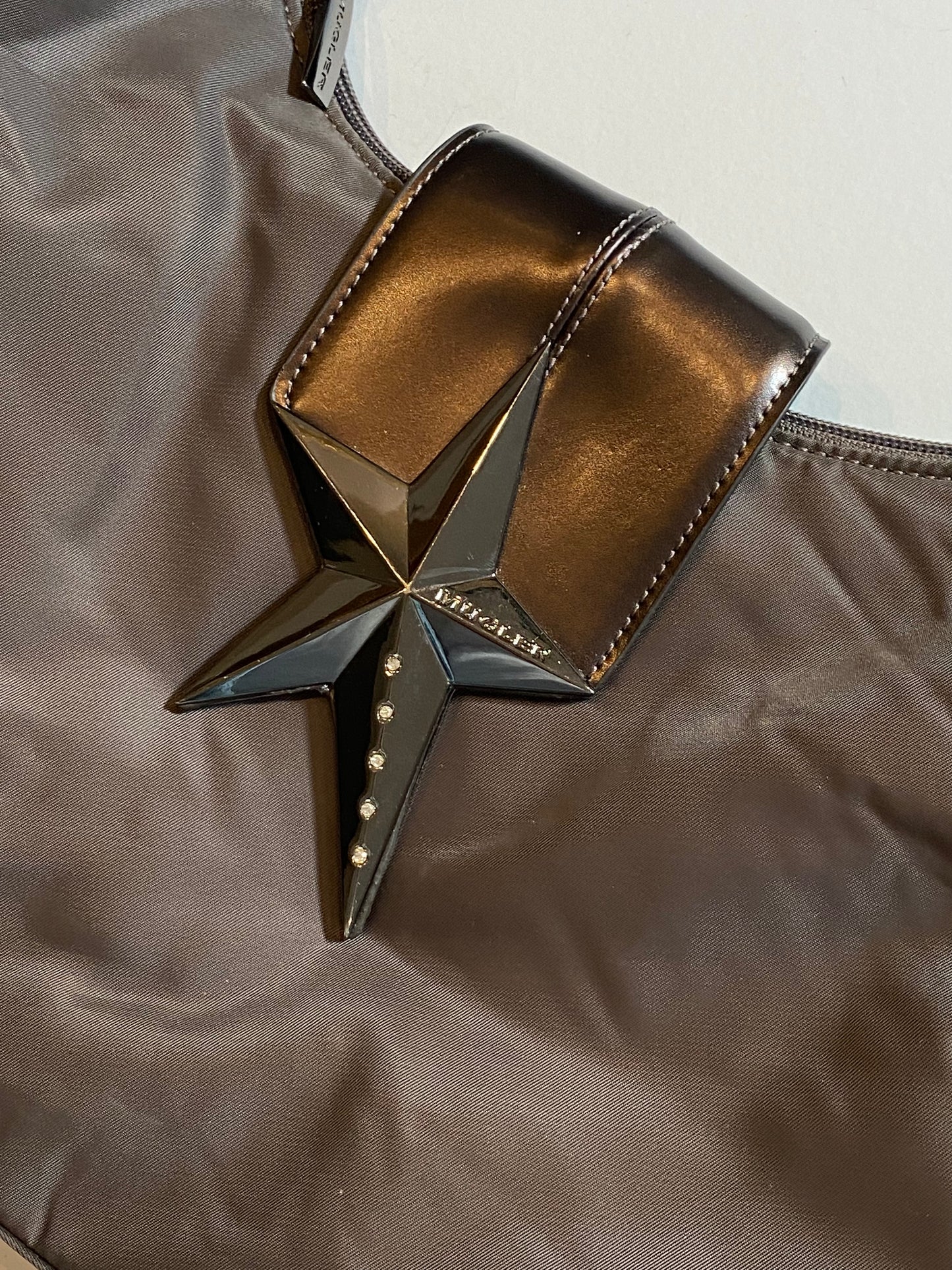 Vintage Thierry Mugler chocolate shoulder bag