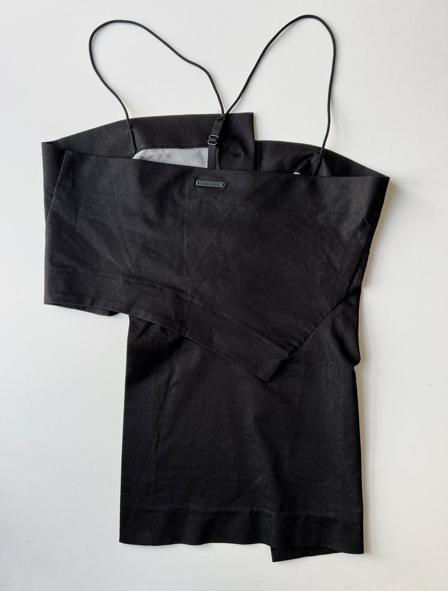 Cop copine black asymmetrical top