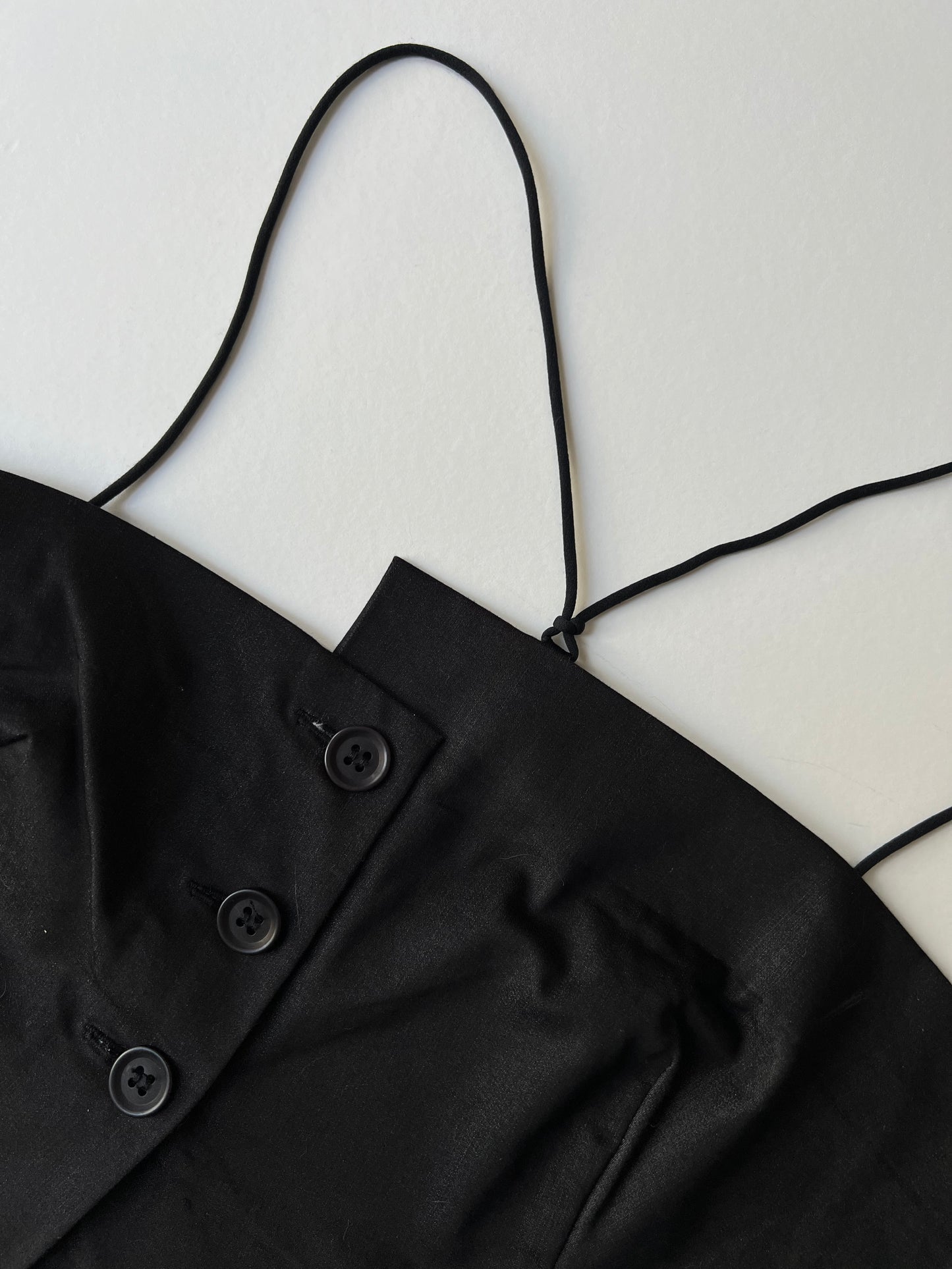 Cop copine black asymmetrical top