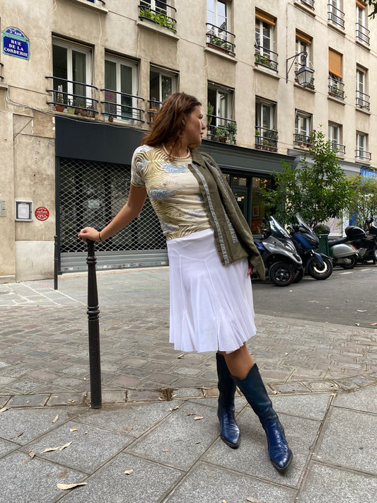 Top vintage brodé